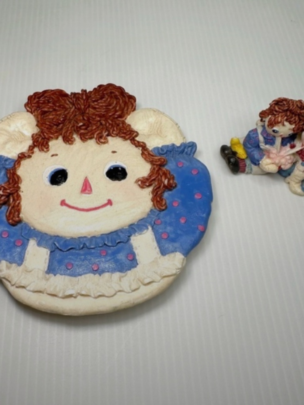 Miniature Figurine Tea Set Raggedy Ann & Andy Popular Imports 1997 2 pc set